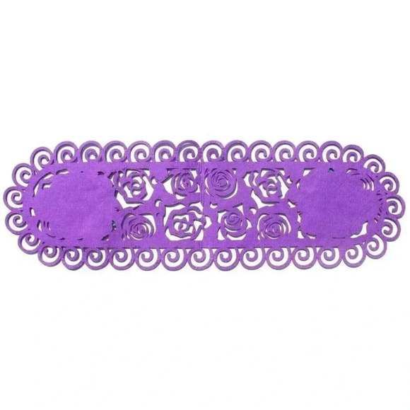NEW Purple Sugar Skull Halloween Day of The Dead Halloween Table Runner - Picture 3 of 3